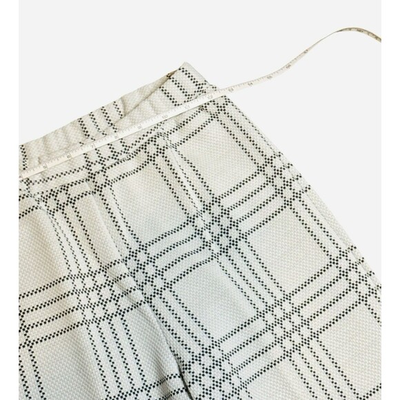 Vintage Hilton Head Sportswear Women’s 9/10 White Black Plaid Wide Leg Trousers - Picture 3 of 7